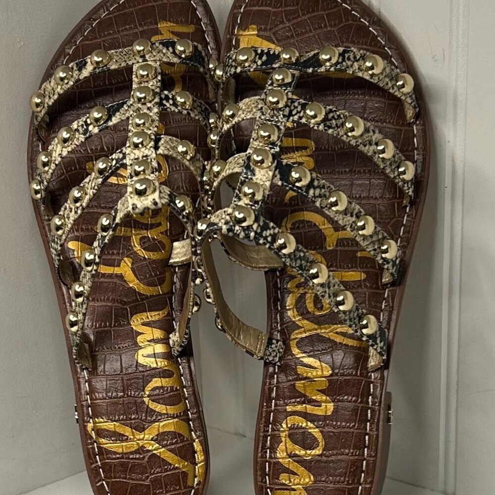 SAM Edelman Juniper Leather Slip On Mule Sandals Size 11